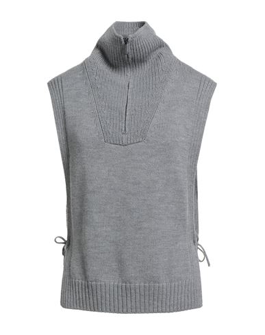 Fabiana Filippi Woman Turtleneck Grey Size M Merino Wool In Gray