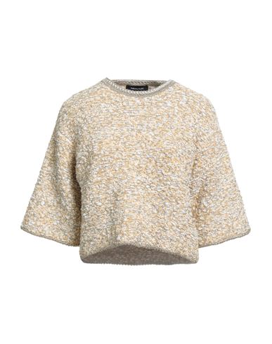 Fabiana Filippi Woman Sweater Sand Size S Polyamide, Bamboo, Cotton, Synthetic Fibers, Metal In Neutral