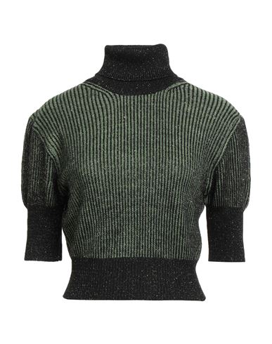 Croche Crochè Woman Turtleneck Green Size M Acrylic, Synthetic Fibers, Viscose, Wool, Alpaca Wool