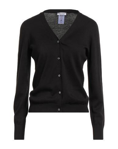Gran Sasso Woman Cardigan Black Size 16 Cotton