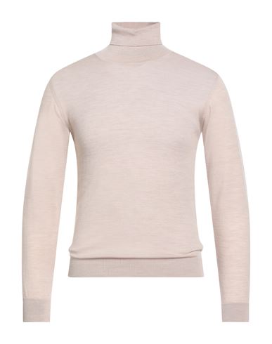Wool & Co Man Turtleneck Blush Size S Merino Wool In Neutral