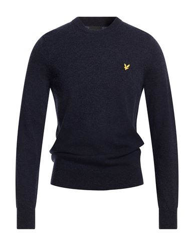 Lyle & Scott Man Sweater Midnight Blue Size S Lambswool, Nylon