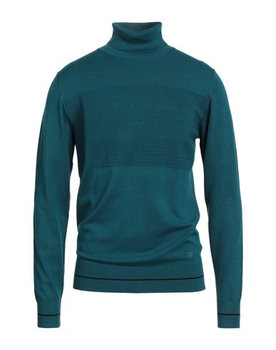 Yes Zee By Essenza Urban Man Turtleneck Deep Teal Size Xl Viscose, Nylon In Green