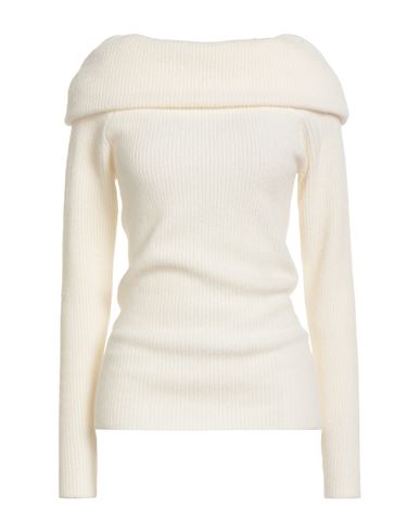 Fabiana Filippi Woman Turtleneck Ivory Size 10 Virgin Wool, Mohair Wool, Polyamide, Wool, Silk In White