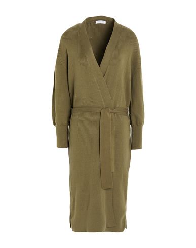 Majestic Filatures Woman Cardigan Military Green Size 1 Organic Cotton, Elastane In Green