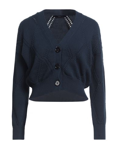 Weekend Max Mara Woman Cardigan Midnight Blue Size Xs Cotton, Polyamide