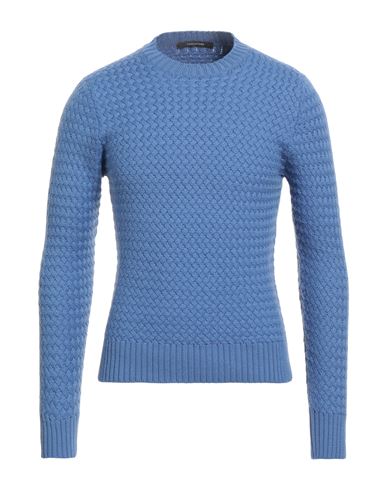 Tagliatore Man Sweater Light Blue Size 38 Wool In Blue