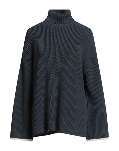 Brunello Cucinelli Cotton Turtleneck Sweater In Blue