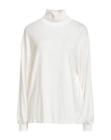 American Vintage Woman Turtleneck White Size M/l Cotton, Elastane In Multi