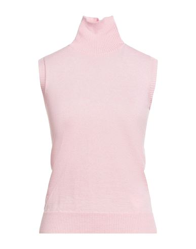 Sportmax Woman Turtleneck Pink Size Xl Virgin Wool In Pink