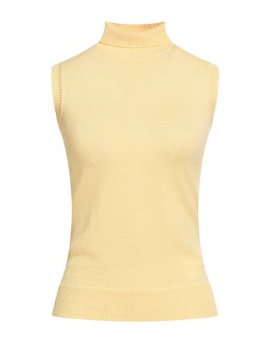 Sportmax Woman Turtleneck Yellow Size Xl Virgin Wool In Yellow