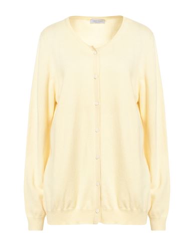 Gran Sasso Woman Cardigan Yellow Size 16 Wool, Cashmere, Viscose