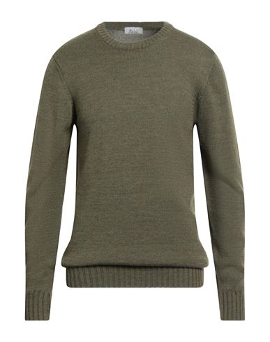 Avignon Man Sweater Military Green Size Xl Merino Wool In Green