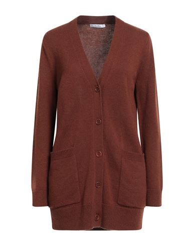 Max Mara Woman Cardigan Brown Size M Wool, Cashmere In Brown