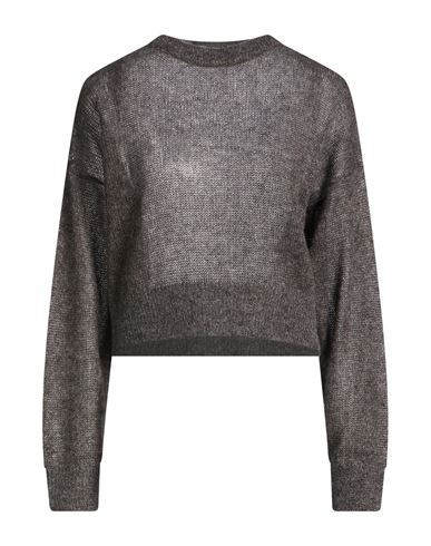 Brunello Cucinelli Woman Sweater Charcoal Size Xs Mohair Wool, Polyamide, Wool, Metallic Fiber In Gray