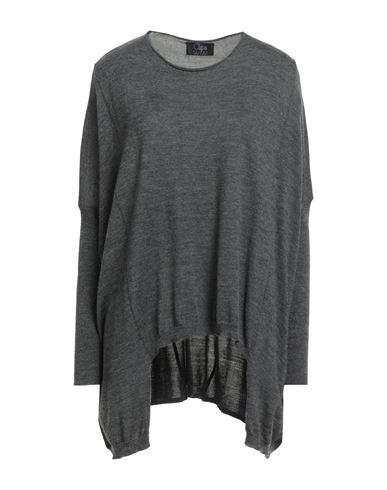 Clips Tricot Woman Sweater Charcoal Size L Wool, Acrylic In Gray