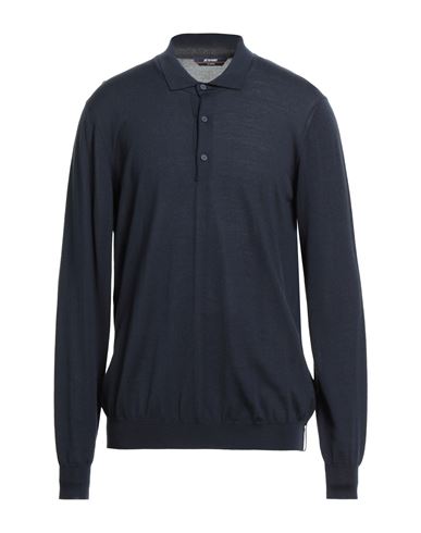 K-way Man Sweater Midnight Blue Size Xl Virgin Wool, Acrylic In Blue