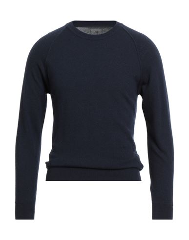 Bl'ker Man Sweater Midnight Blue Size Xl Wool, Cashmere In Blue