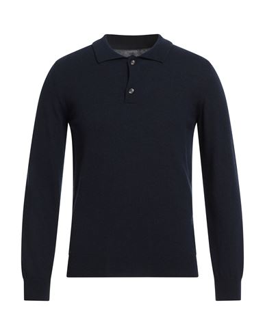 Bl'ker Man Turtleneck Midnight Blue Size S Wool, Cashmere In Blue