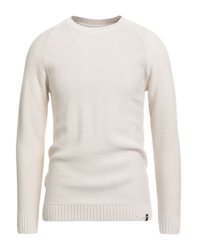Why Not Brand Man Sweater Cream Size L Acrylic, Wool In White