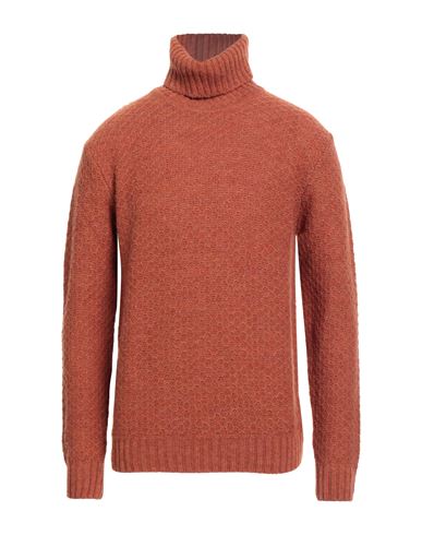 Herman & Sons Man Turtleneck Rust Size L Wool, Polyamide
