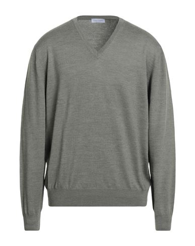 Gran Sasso Man Sweater Military Green Size 48 Virgin Wool In Gray
