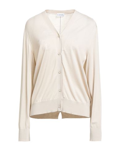Burberry Woman Cardigan Ivory Size Xl Wool, Polyamide, Elastane In White