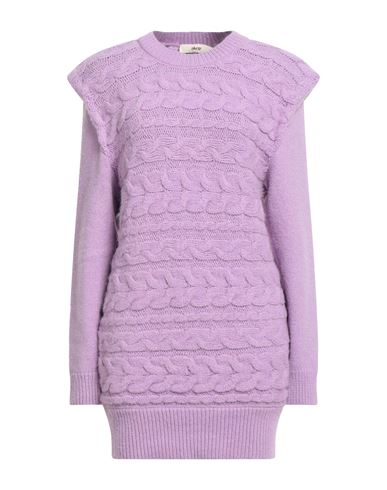 Akep Woman Mini Dress Lilac Size 8 Acrylic, Wool, Alpaca Wool, Viscose, Polyester In Purple
