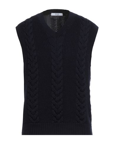 +39 Masq Man Sweater Navy Size 40 Merino Wool In Blue