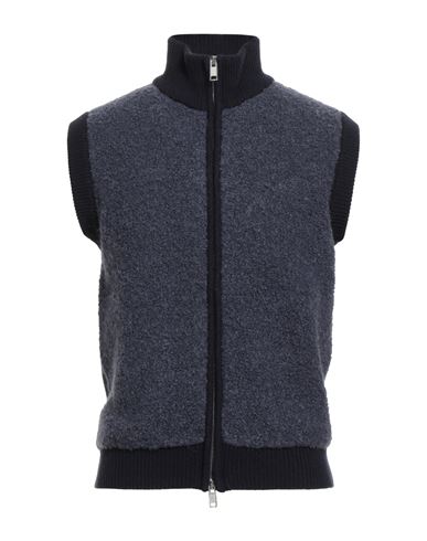 Masq Man Cardigan Slate Blue Size 38 Merino Wool, Alpaca Wool, Polyamide In Blue