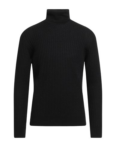 +39 Masq Man Turtleneck Black Size 42 Merino Wool In Black