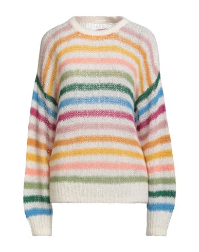 Mother Woman Sweater Off White Size M Alpaca Wool, Polyamide In White