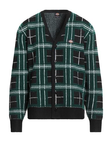 Dickies Man Cardigan Dark Green Size Xl Polyester, Polyamide, Elastane