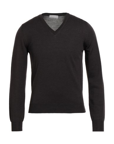 Richard Owen Richard Owe'n Man Sweater Dark Brown Size 36 Virgin Wool In Brown