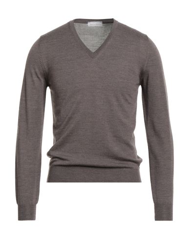 Richard Owen Richard Owe'n Man Sweater Khaki Size 38 Virgin Wool In Gray
