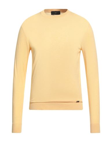 Liu •jo Man Man Sweater Pastel Yellow Size L Cotton, Cashmere In Yellow