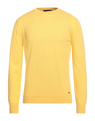 Liu •jo Man Man Sweater Yellow Size M Cotton, Cashmere In Yellow