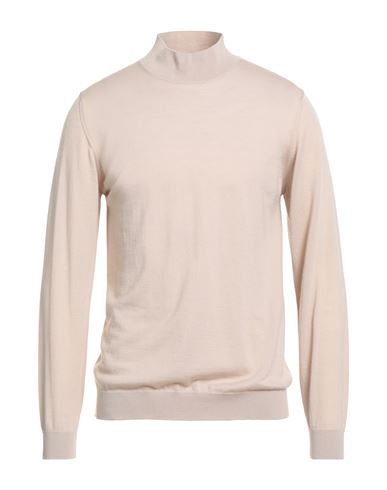Daniele Fiesoli Man Turtleneck Beige Size L Merino Wool In Pink
