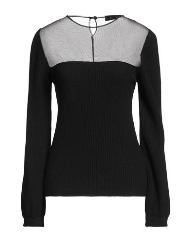 Icona By Kaos Woman Sweater Black Size M Viscose, Polyamide, Wool, Cashmere, Polyester