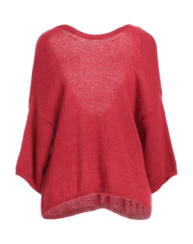 Kontatto Woman Sweater Red Size Onesize Acrylic, Mohair Wool, Polyamide
