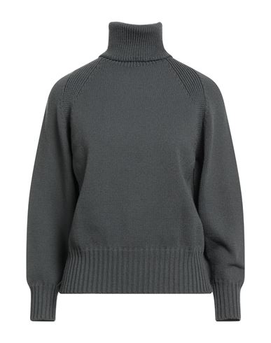 Alpha Studio Woman Turtleneck Lead Size 6 Wool, Polypropylene In Gray