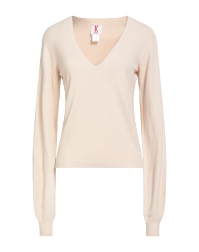 Kontatto Woman Sweater Beige Size Onesize Viscose, Polyamide In Neutral