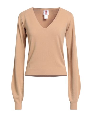 Kontatto Woman Sweater Camel Size Onesize Viscose, Polyamide In Sand
