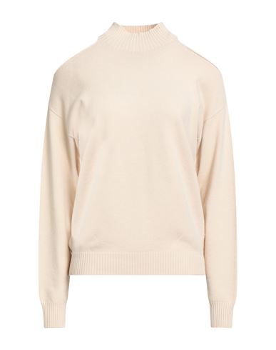 Kontatto Woman Turtleneck Cream Size Onesize Viscose, Polyamide In Neutral