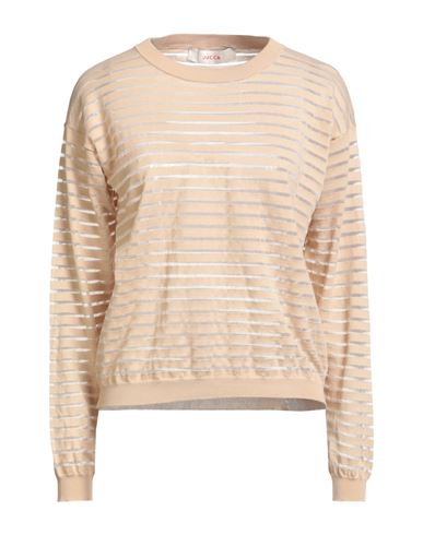 Jucca Woman Sweater Sand Size L Cotton, Polyamide, Polyester In Multi