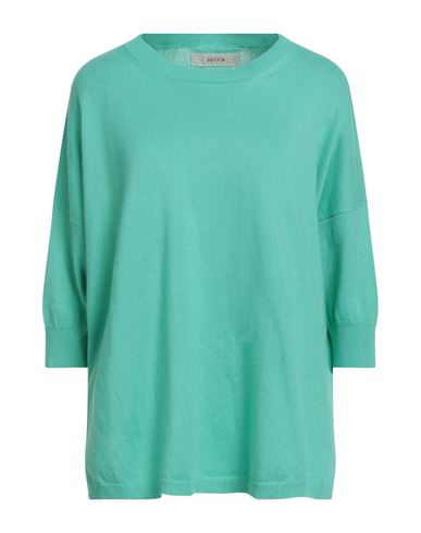 Jucca Woman Sweater Green Size L Cashmere, Cotton In Green