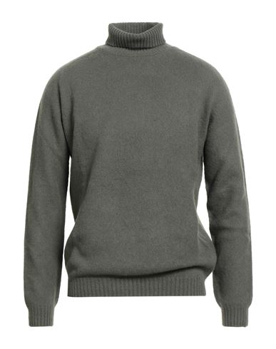 Boglioli Man Turtleneck Military Green Size Xxl Wool, Cashmere In Gray