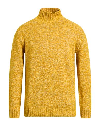 Kangra Cashmere Kangra Man Turtleneck Marigold Size 42 Polyamide, Wool, Viscose, Alpaca Wool, Cashmere In Yellow