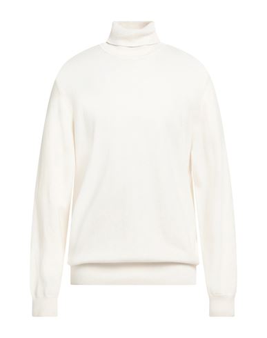 Simon Gray. Man Turtleneck Ivory Size Xxl Cashmere In White
