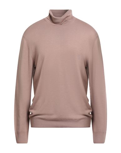 Boglioli Man Turtleneck Light Brown Size Xxl Virgin Wool In Purple
